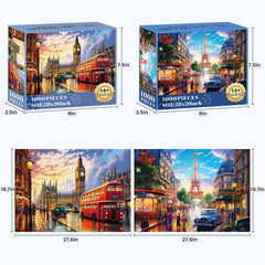 Mjyphdm Eiffel Tower 1000-piece puzzle for an urban landmark challenge