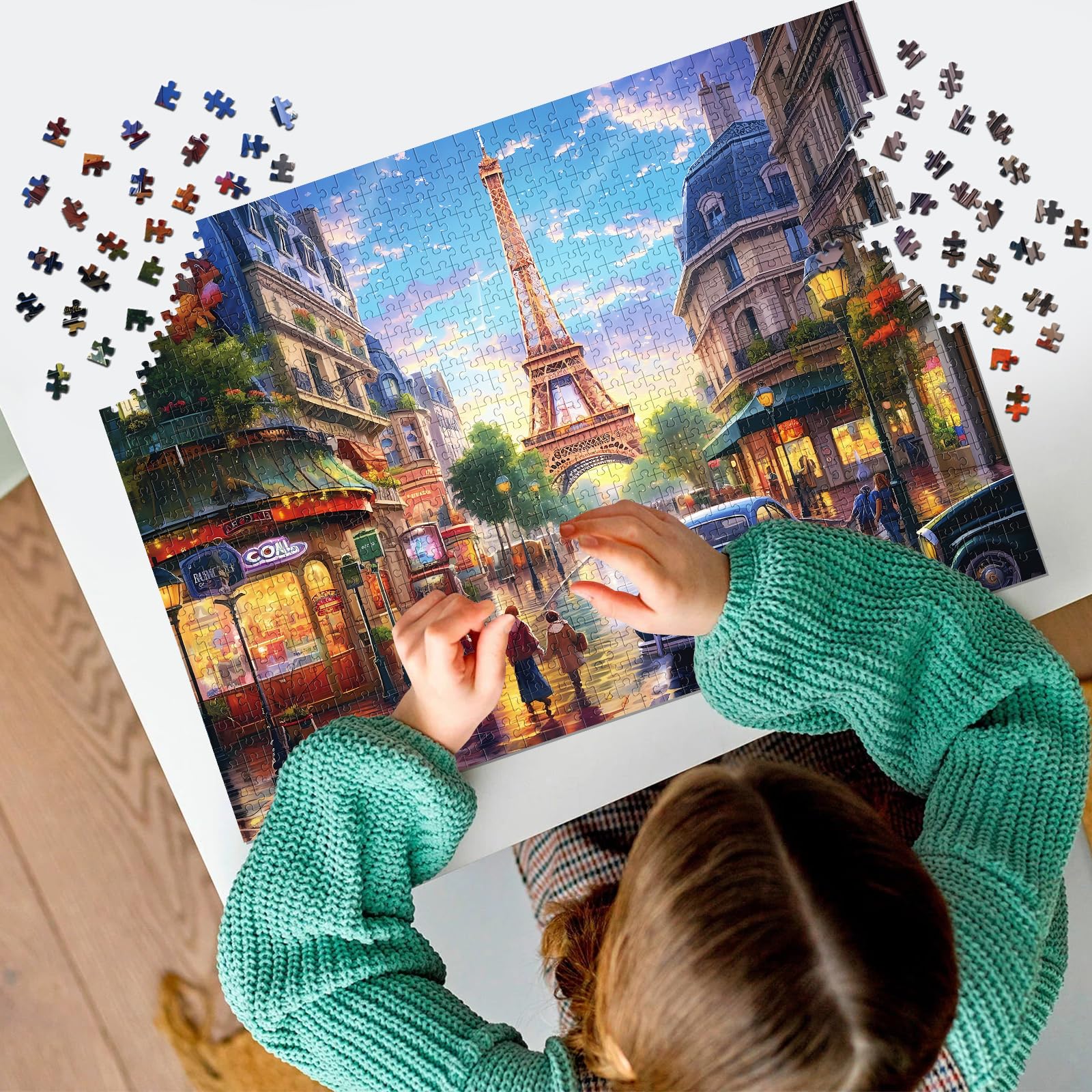 Mjyphdm family game night with versatile 1000-piece puzzles