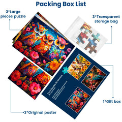 Mjyphdm large-piece textured puzzle pieces with enhanced grip for seniors