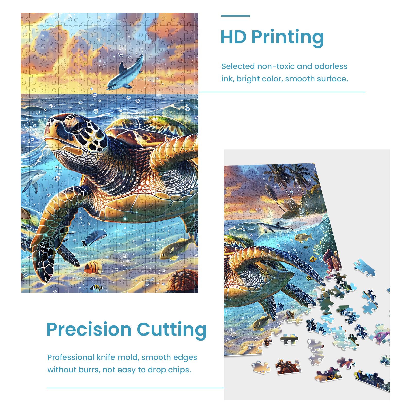 mjyphdm laser-cut puzzle pieces with smooth edges for easy handling