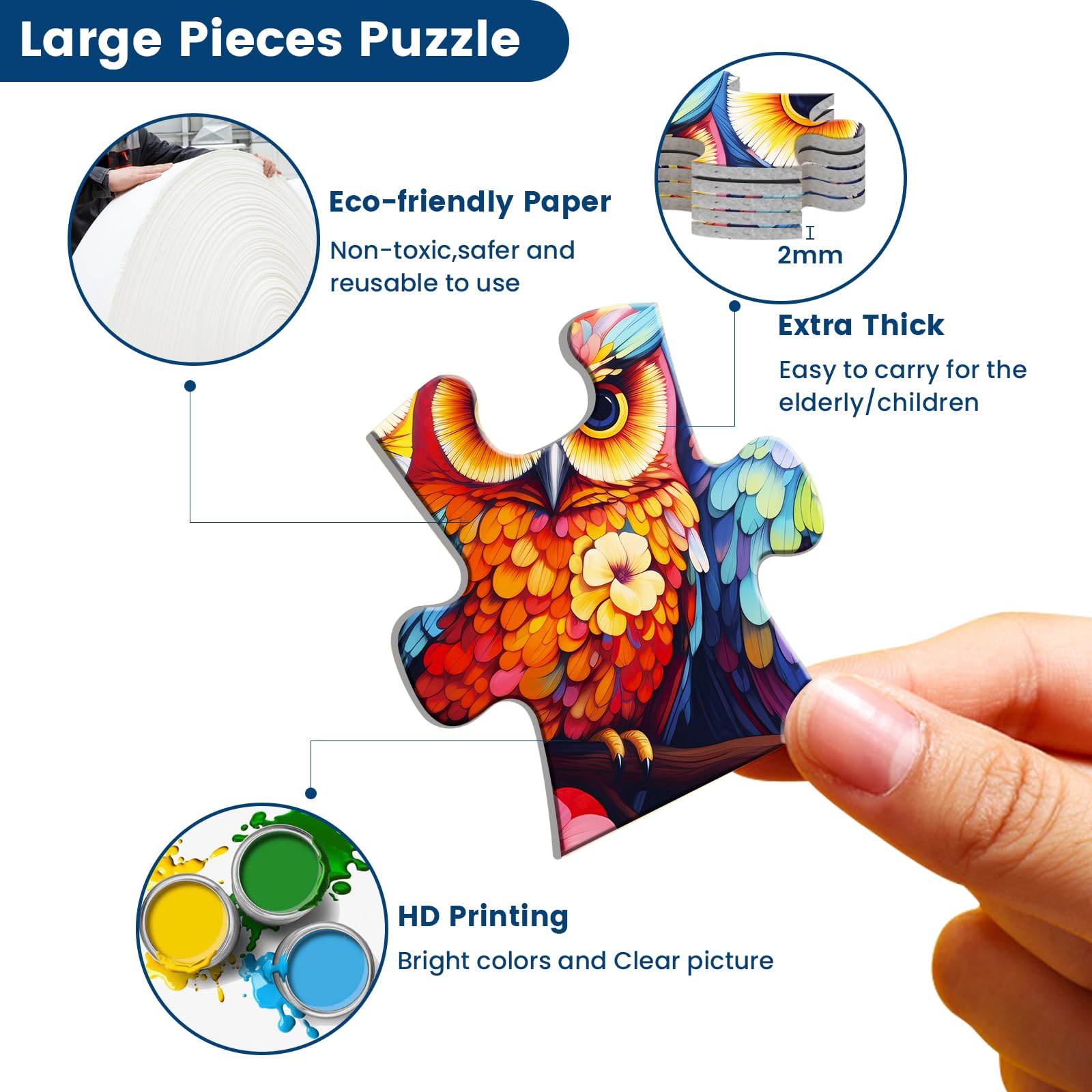 Mjyphdm senior-friendly grip design enables easier handling during puzzles