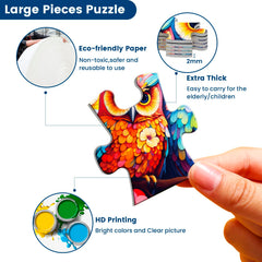 Mjyphdm senior-friendly grip design enables easier handling during puzzles