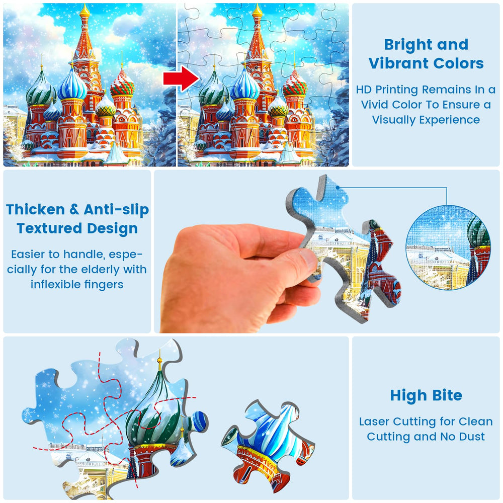 mjyphdm vibrant printed puzzles with bright colors and clear imagery.