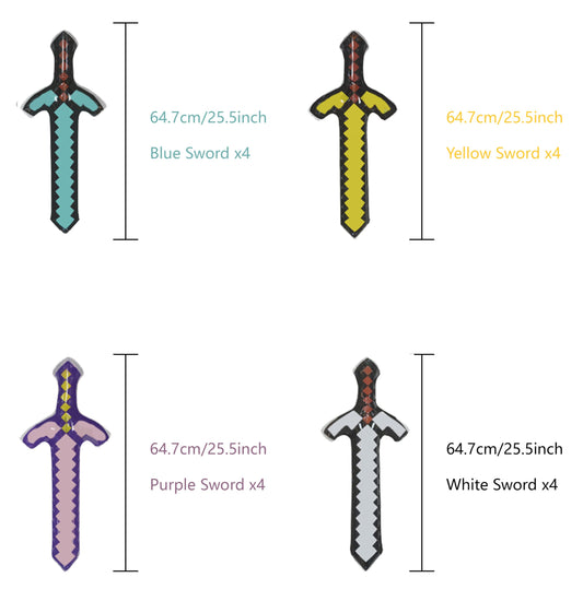 Mkork&fzsx inflatable sword blue with pump for action-packed party fun
