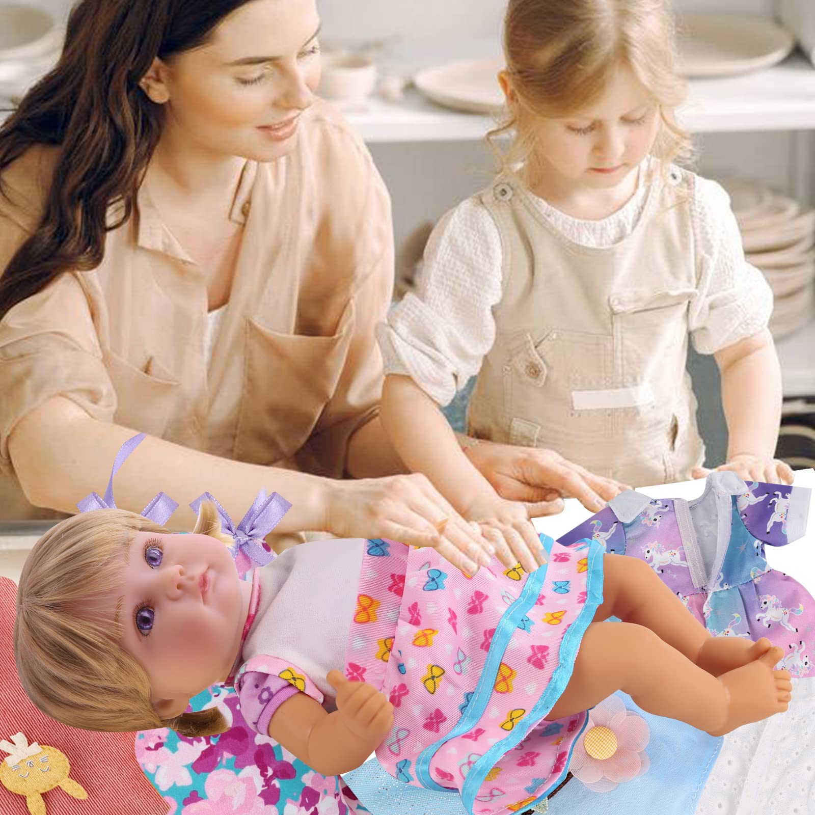 MLcnleS dining accessories kit for realistic doll meals