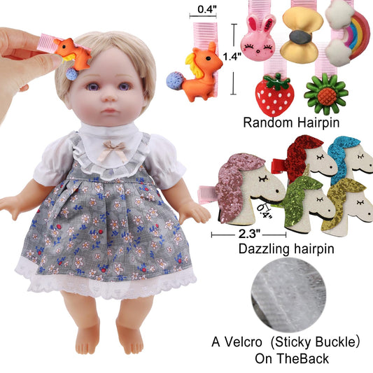 MLcnleS doll dresses showing 12 styles for imaginative play and mix-and-match fun.