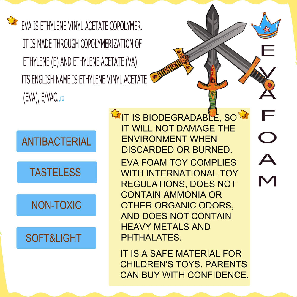 MLcnleS Viking foam sword design for outdoors and costume play