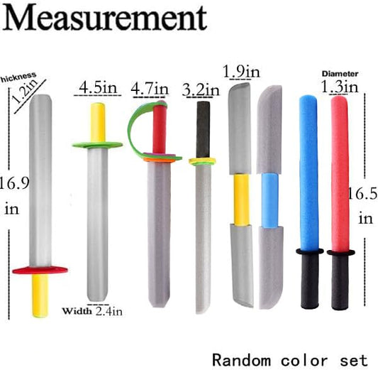 MLcnleS Knight-style foam swords for immersive role-play activities