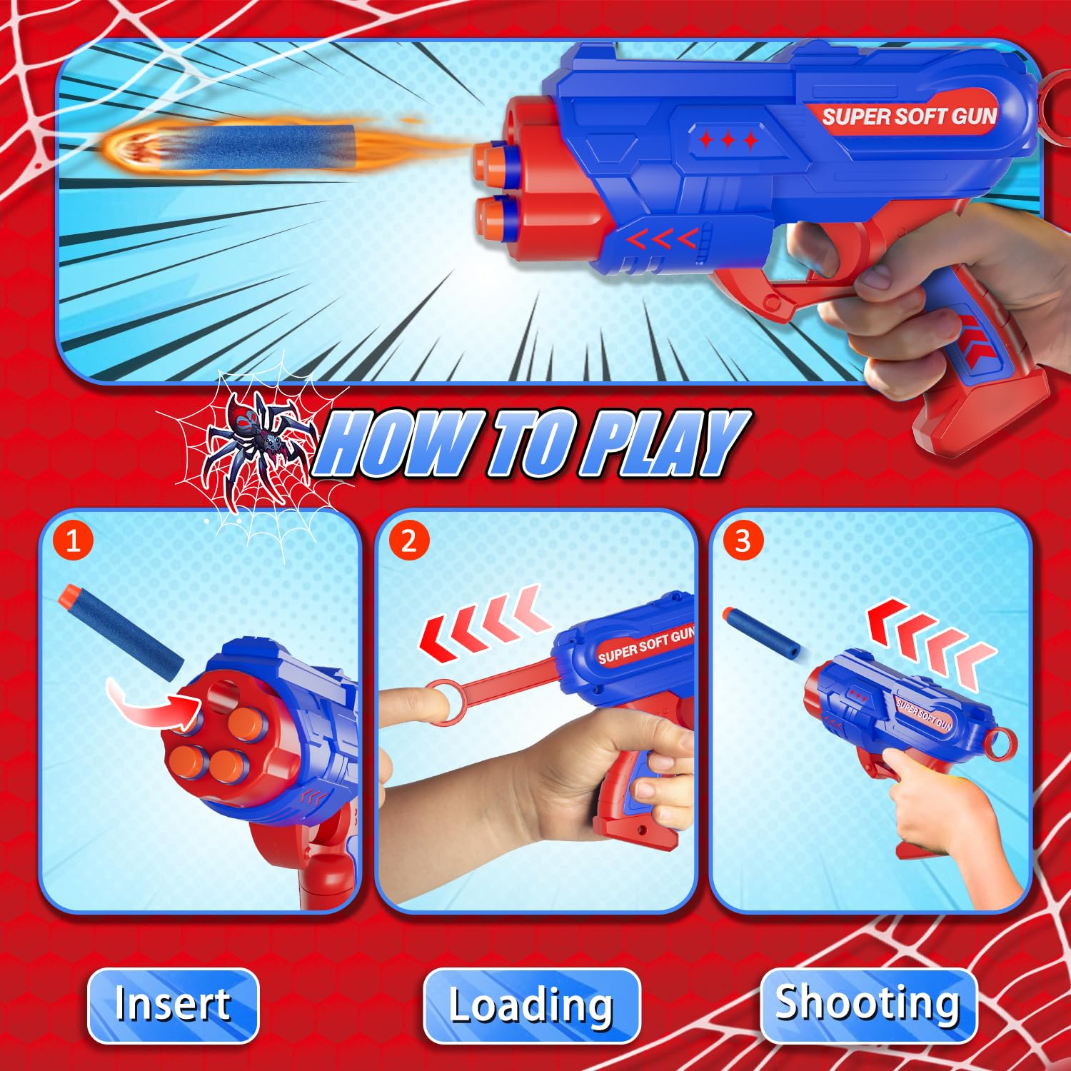 MLD toy gun set ideal for safe, versatile play both indoors and outdoors.