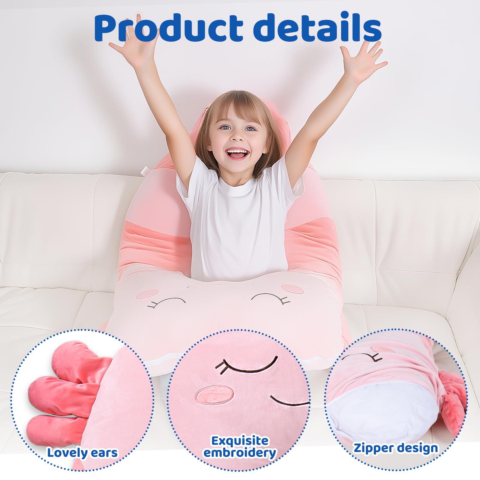 MLdian Axolotl Pillow knee and spine support during sleep