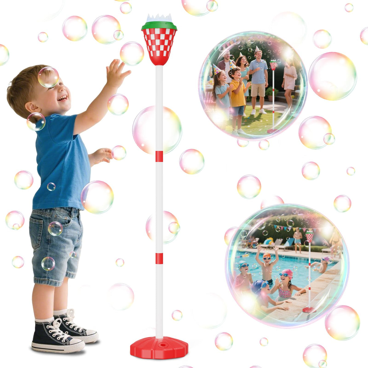 MLDKA bubble machine activates dance mode for festive events.