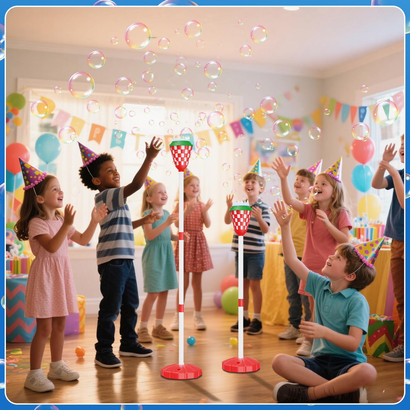 MLDKA portable bubble machine with handle for easy transport.