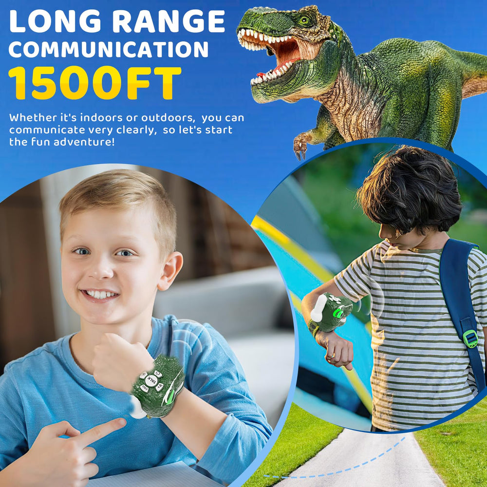 MLDKA dinosaur walkie talkies wristband design for comfortable wear