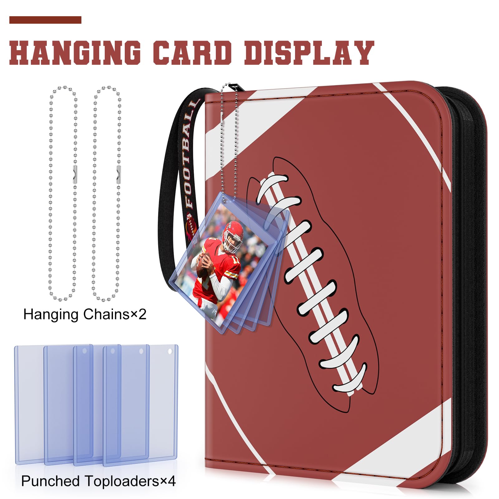 Mlikero binder includes two hanging chains for versatile setup.