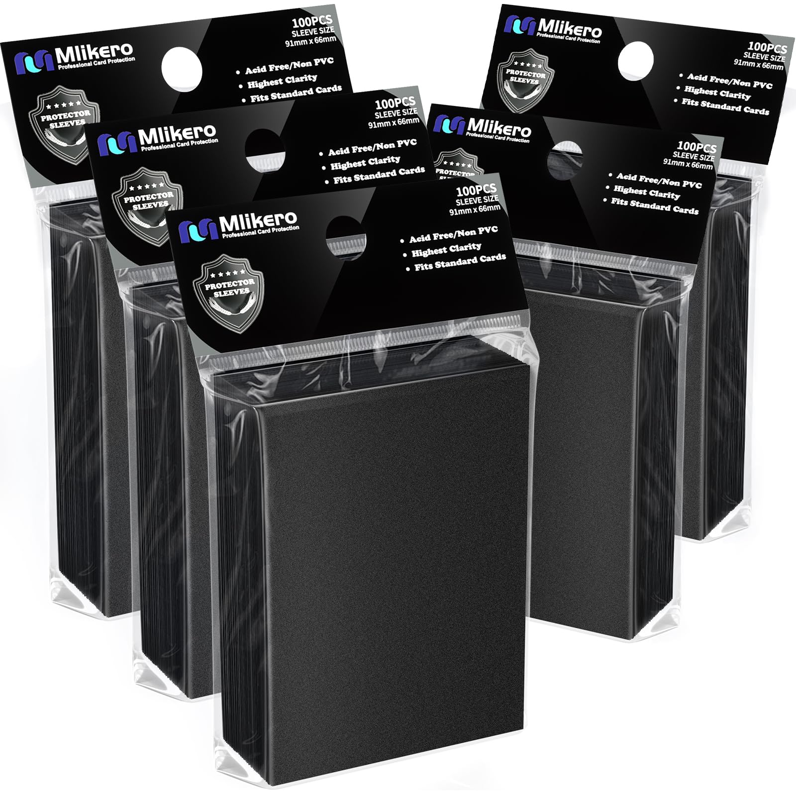 mlikero 500-pack card sleeves protect MTG cards from dust and wear.