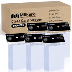 Mlikero 5000 counts card sleeves pack protects and stores trading cards