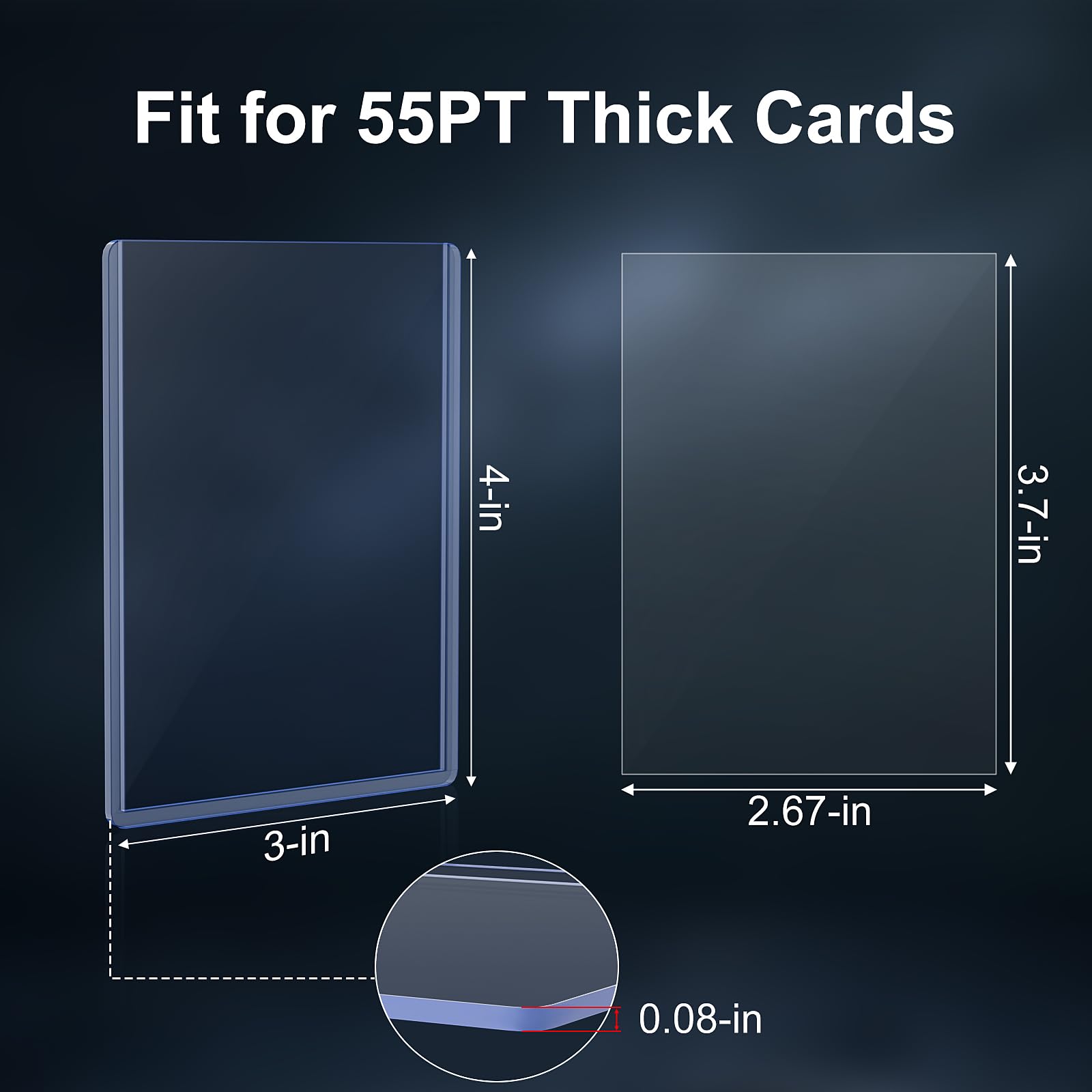 Mlikero 55pt top loader for basketball cards showcases vivid colors with durability