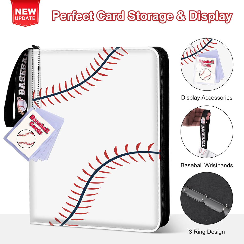 Mlikero binder pages open reveal 9-pocket sleeves for organized viewing
