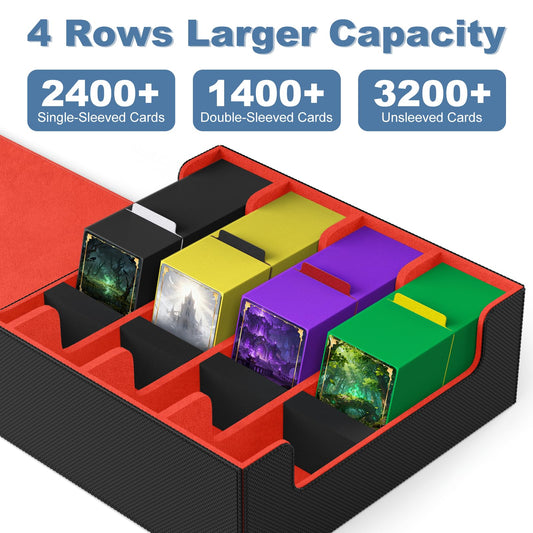 Mlikero deck box interior showing 10 colorful dividers for quick sorting.