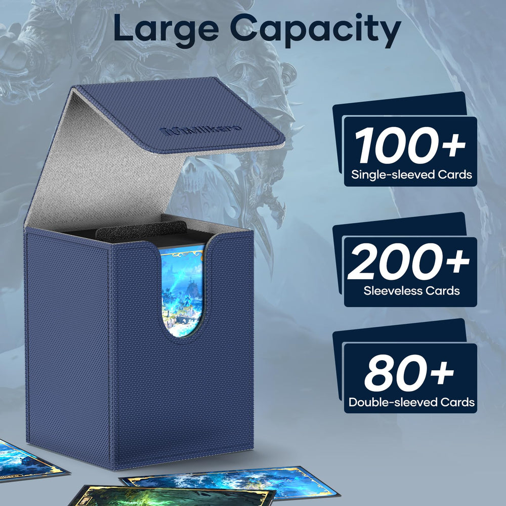 Mlikero four-pack deck box stores multiple decks neatly for tournaments.