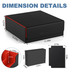 Capacity view highlighting space for 2400+ sleeved cards in the Mlikero case.
