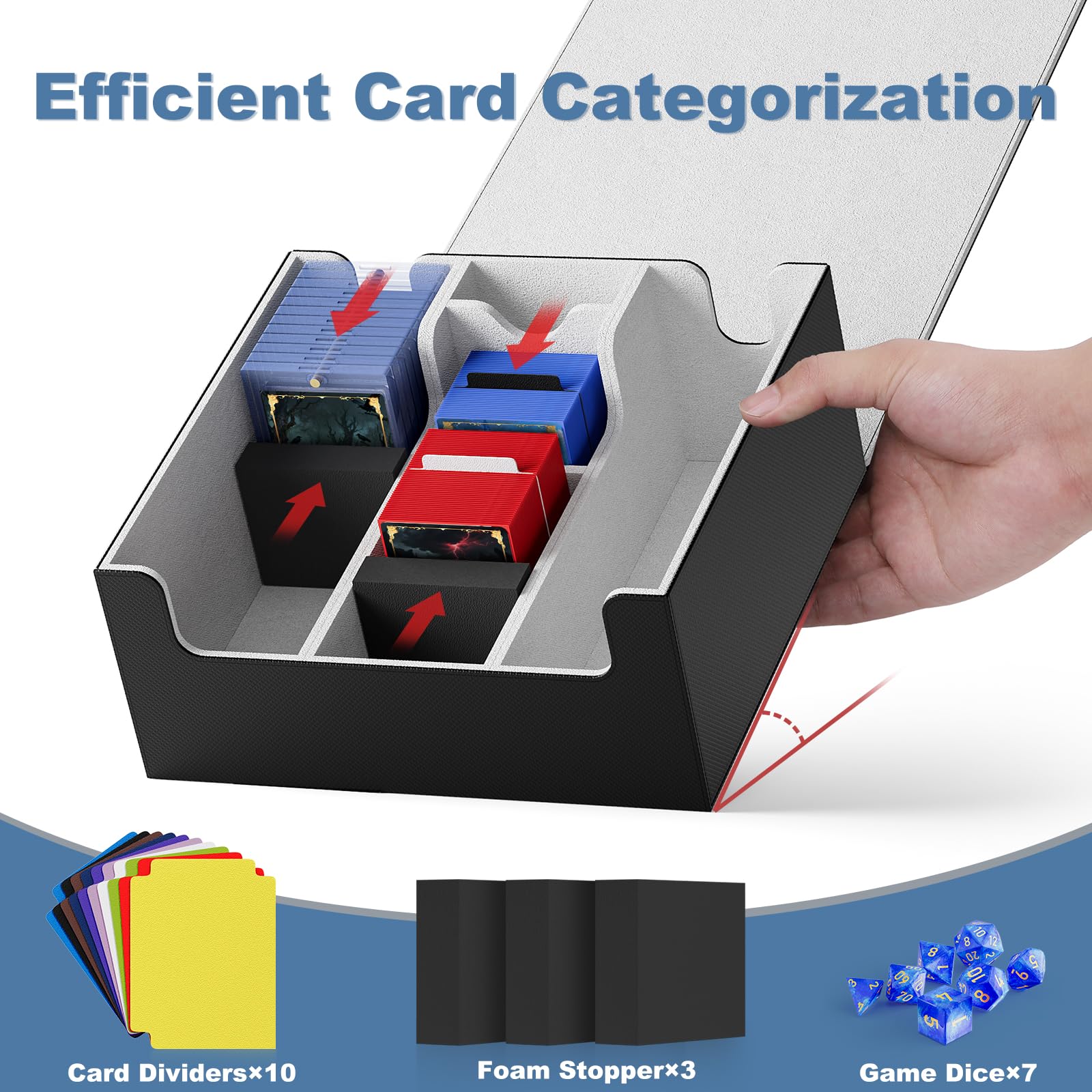 Mlikero foam stoppers cushion cards and prevent movement during transport.