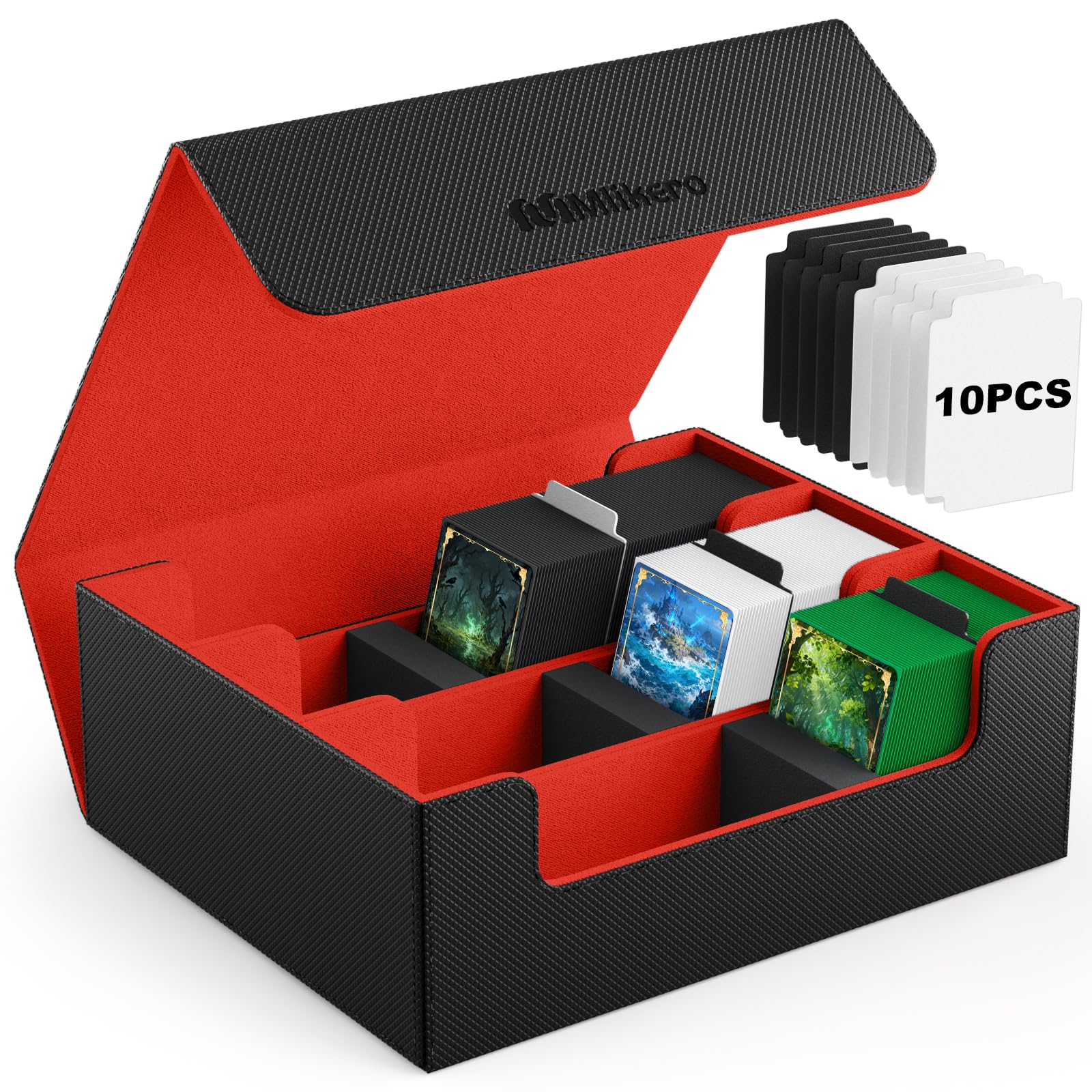 Mlikero card deck box with magnetic closure keeps decks secure during transport.