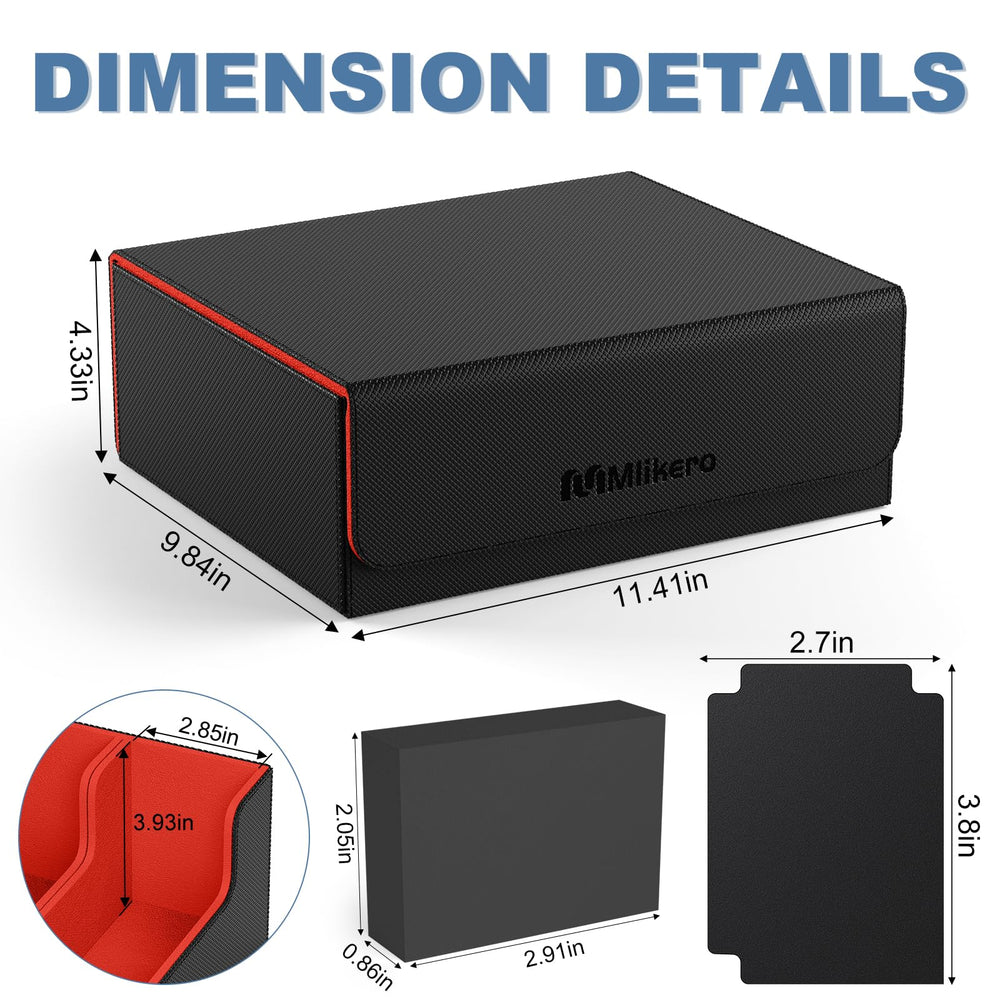 Mlikero microfiber lining cushions cards and prevents scratches inside the box.