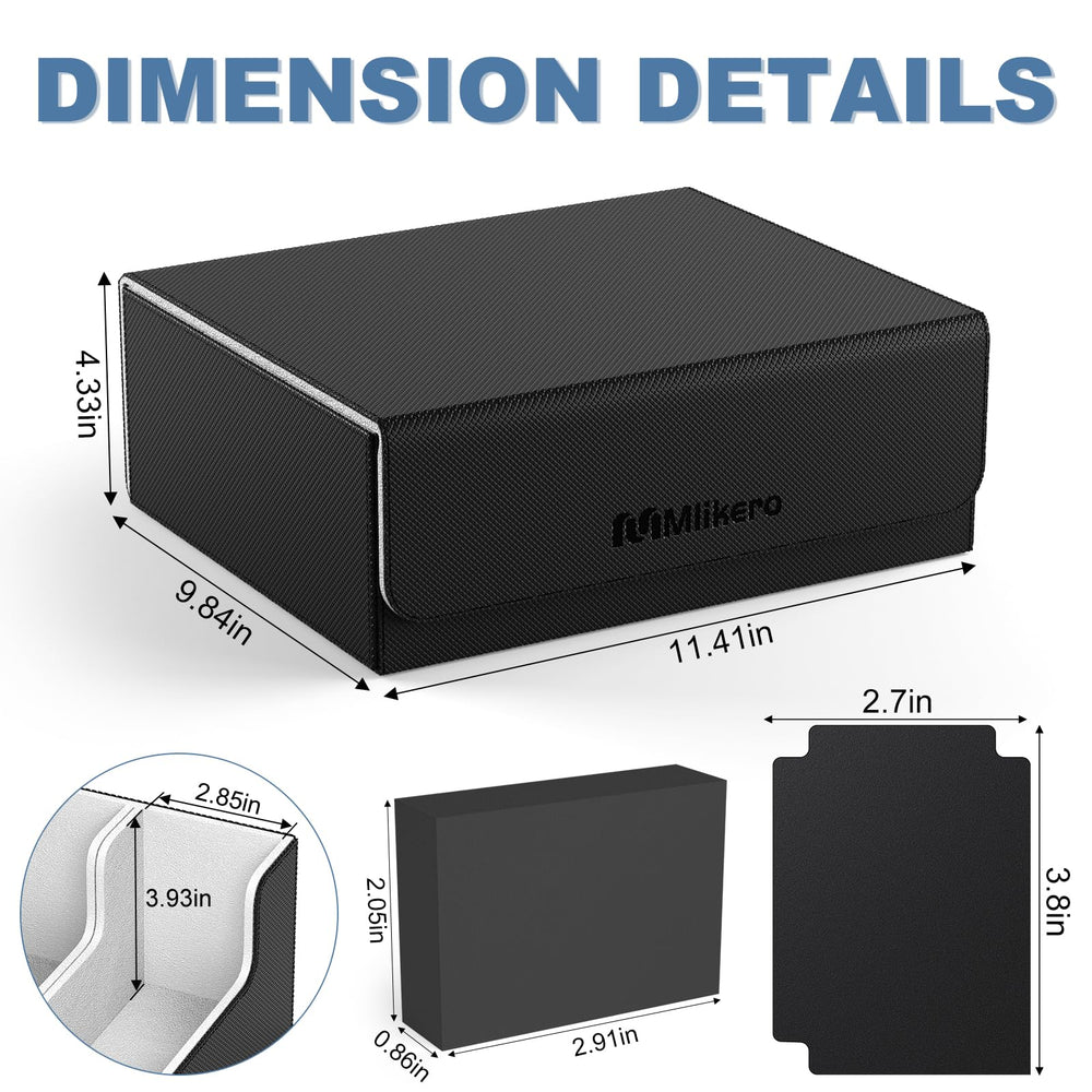 Mlikero Card Deck Case features 3 foam stoppers to prevent movement.