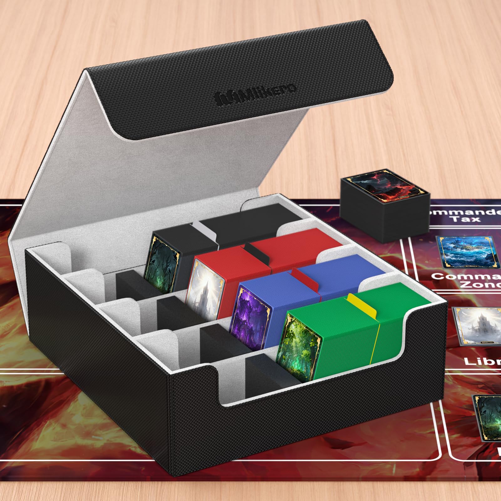 Mlikero black and grey finish provides a sleek, portable storage solution.