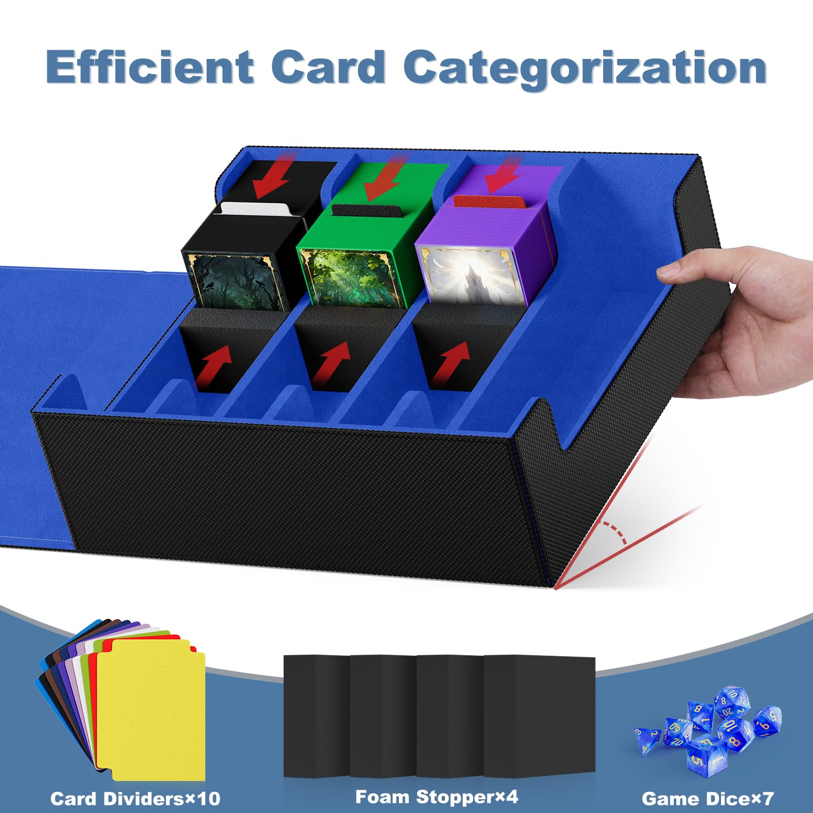Mlikero card deck case with leather magnetic closure for security