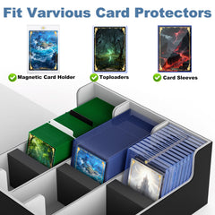 MLikero case with magnetic closure keeps decks safely closed during transport.