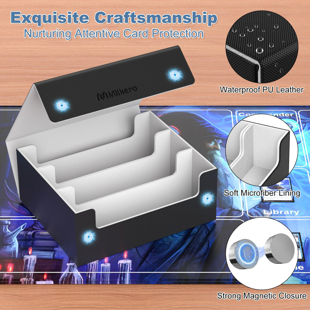 MLikero microfiber lining guards cards against scratches and creases.