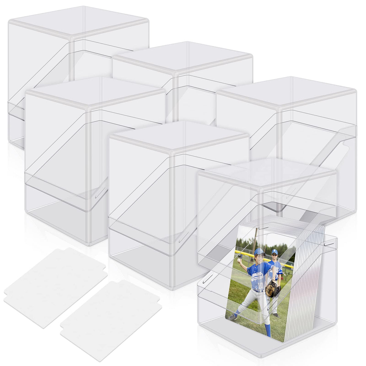 Mlikero six-pack acrylic deck cases provide clear visibility and durable protection for your cards.