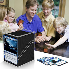 Mlikero deck storage display doubles as a neat shelf showcase for your collection.