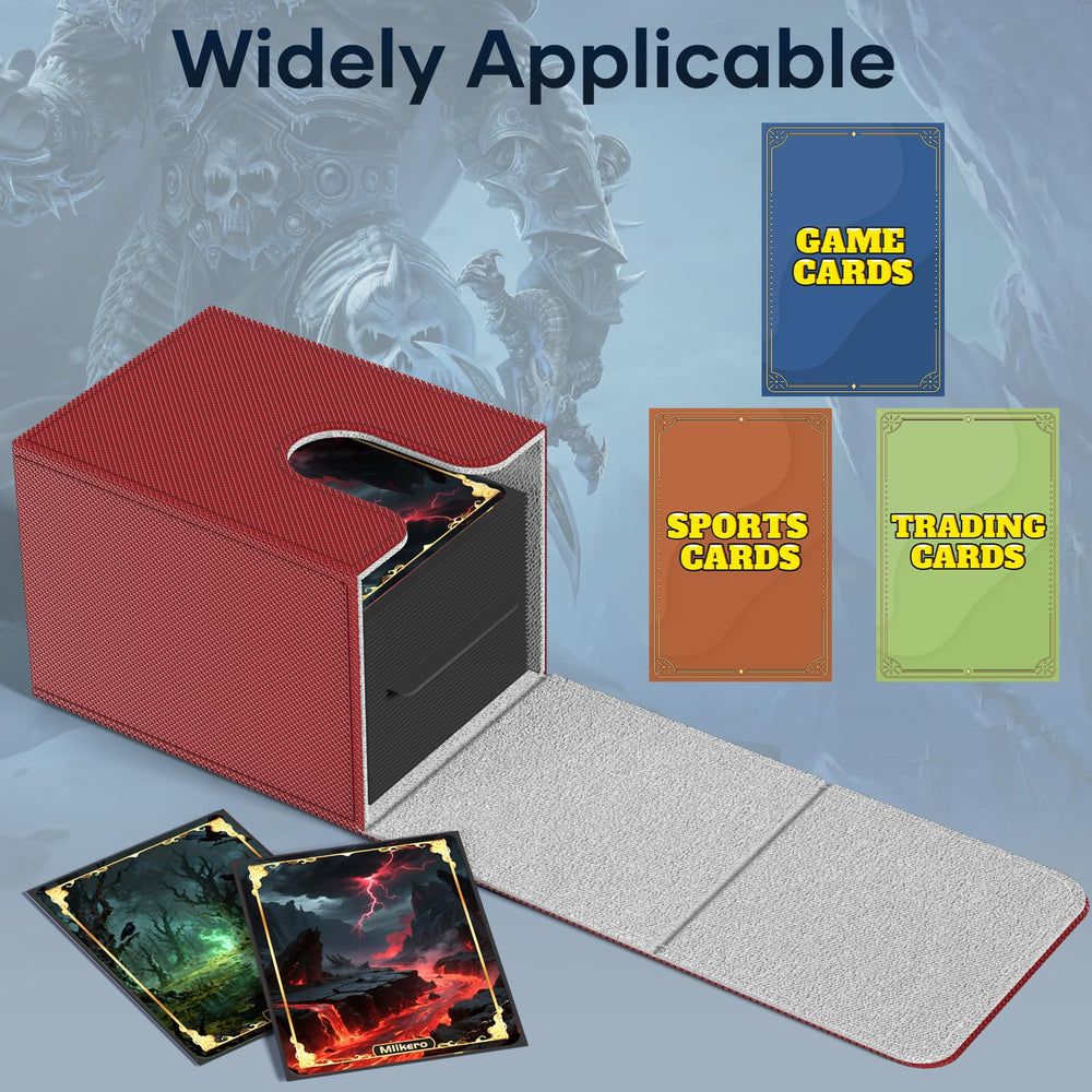 Mlikero Commander deck box fits a 100-card single-sleeved deck.