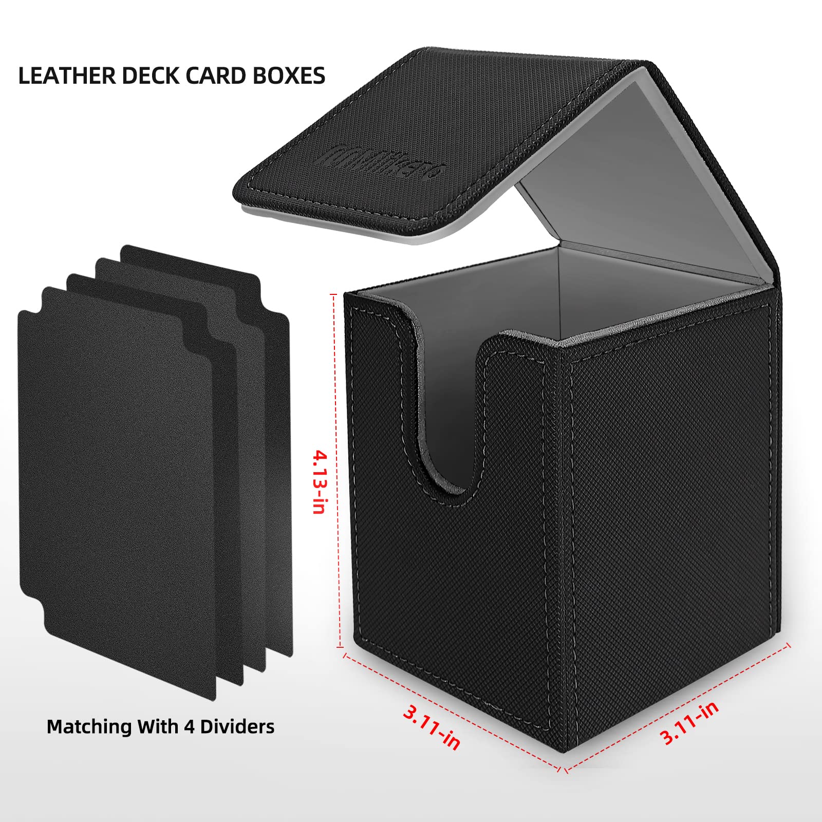 Mlikero deck box interior lining protecting cards from scratches.