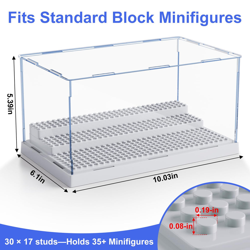 Holds up to 35 minifigures for compact collection display.