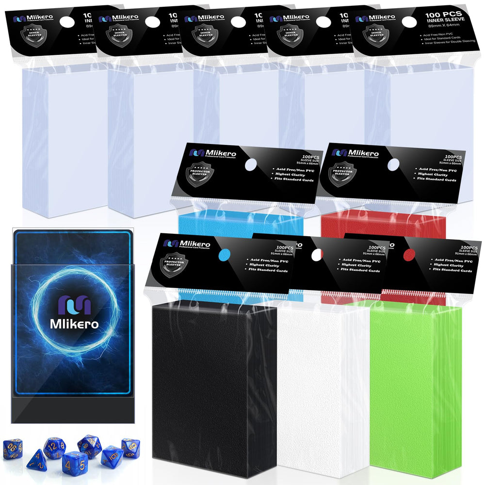 MLikero double-sleeving bundle outer-pack showing protective outer sleeves for gaming cards