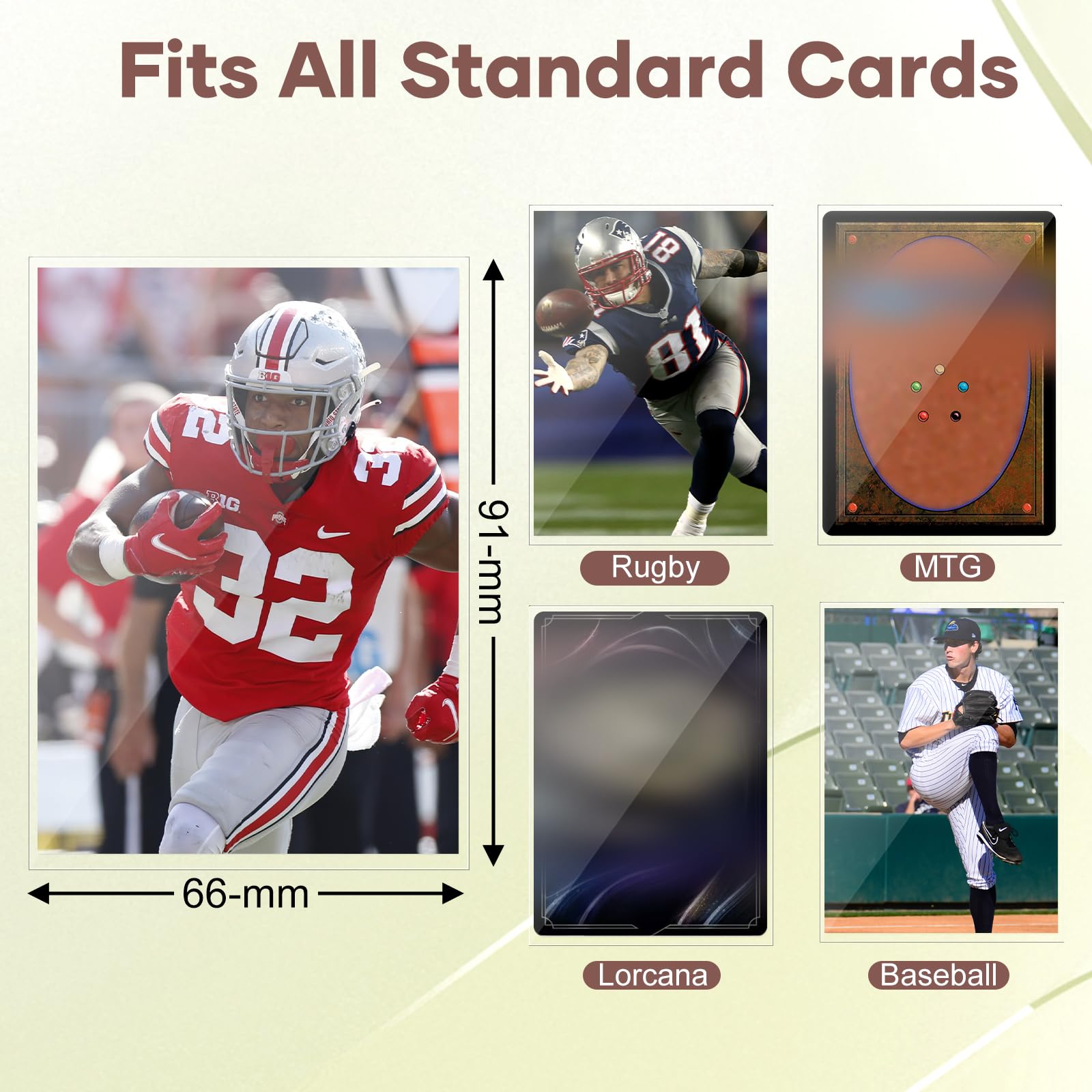Mlikero durable scratch resistant card sleeves for sports cards
