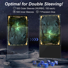 MLikero matte sleeves 66x91mm with color options offering sturdy, glare-free protection