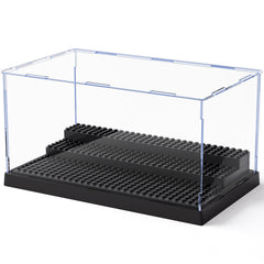 Mlikero minifigure display case with three steps for organized figures.