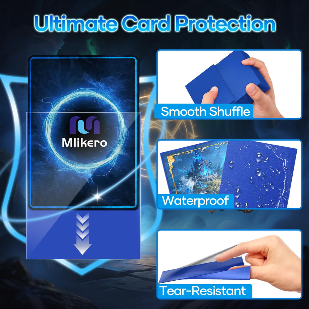 Mlikero sleeves designed for MTG, baseball and football cards with reliable protection.