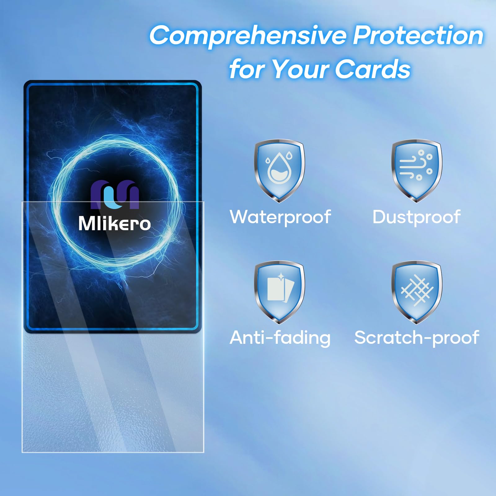 Mlikero non-PVC, acid-free PP material protects cards from aging and scratches.