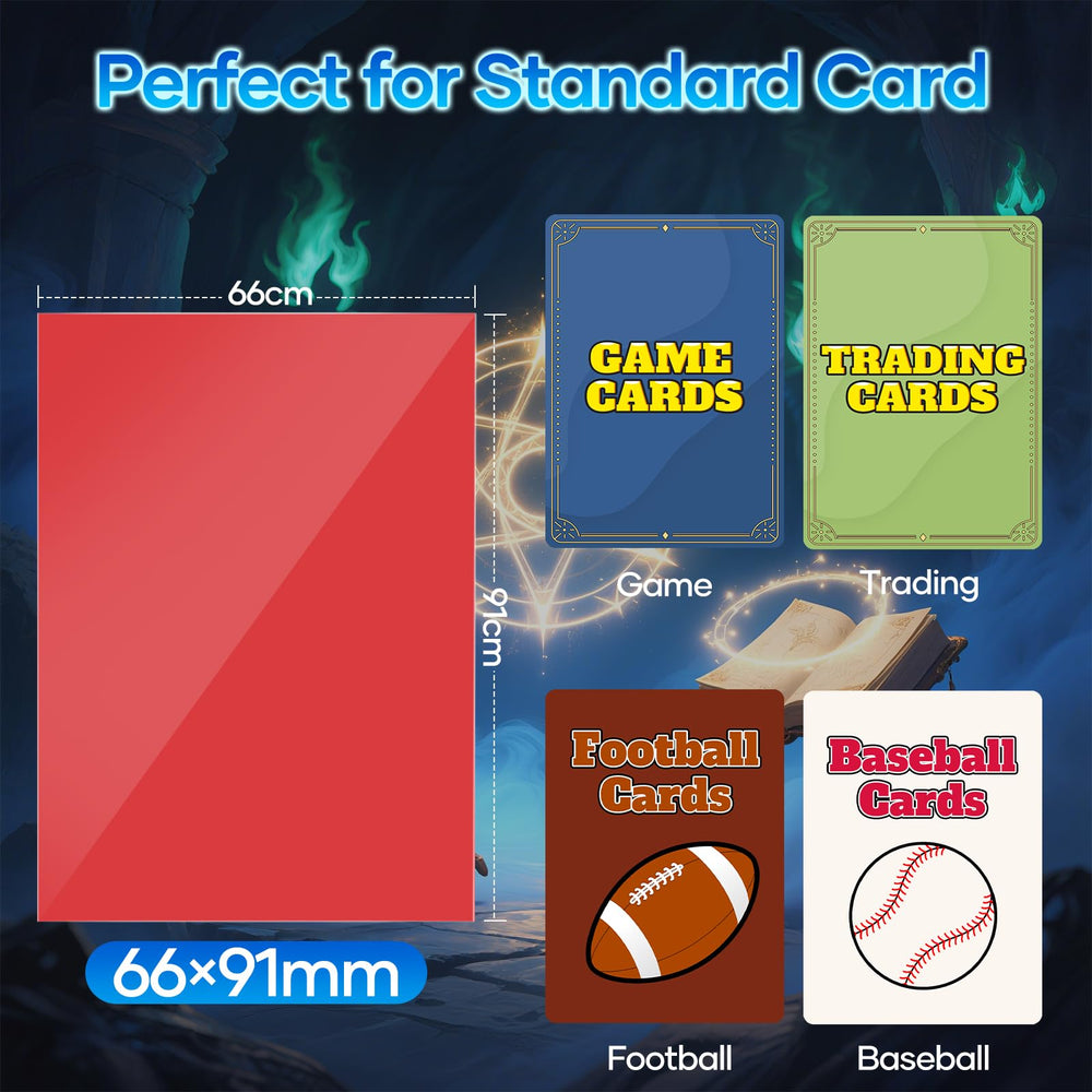 Mlikero red matte sleeves protect MTG cards from wear.