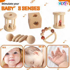 MLYEY ring rattle is easy to grasp for tiny fingers.