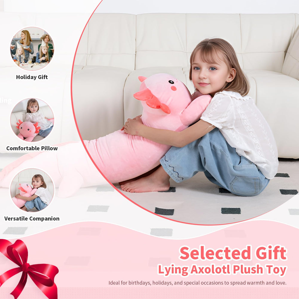 MMguai axolotl plush with reinforced stitching for durable hugs