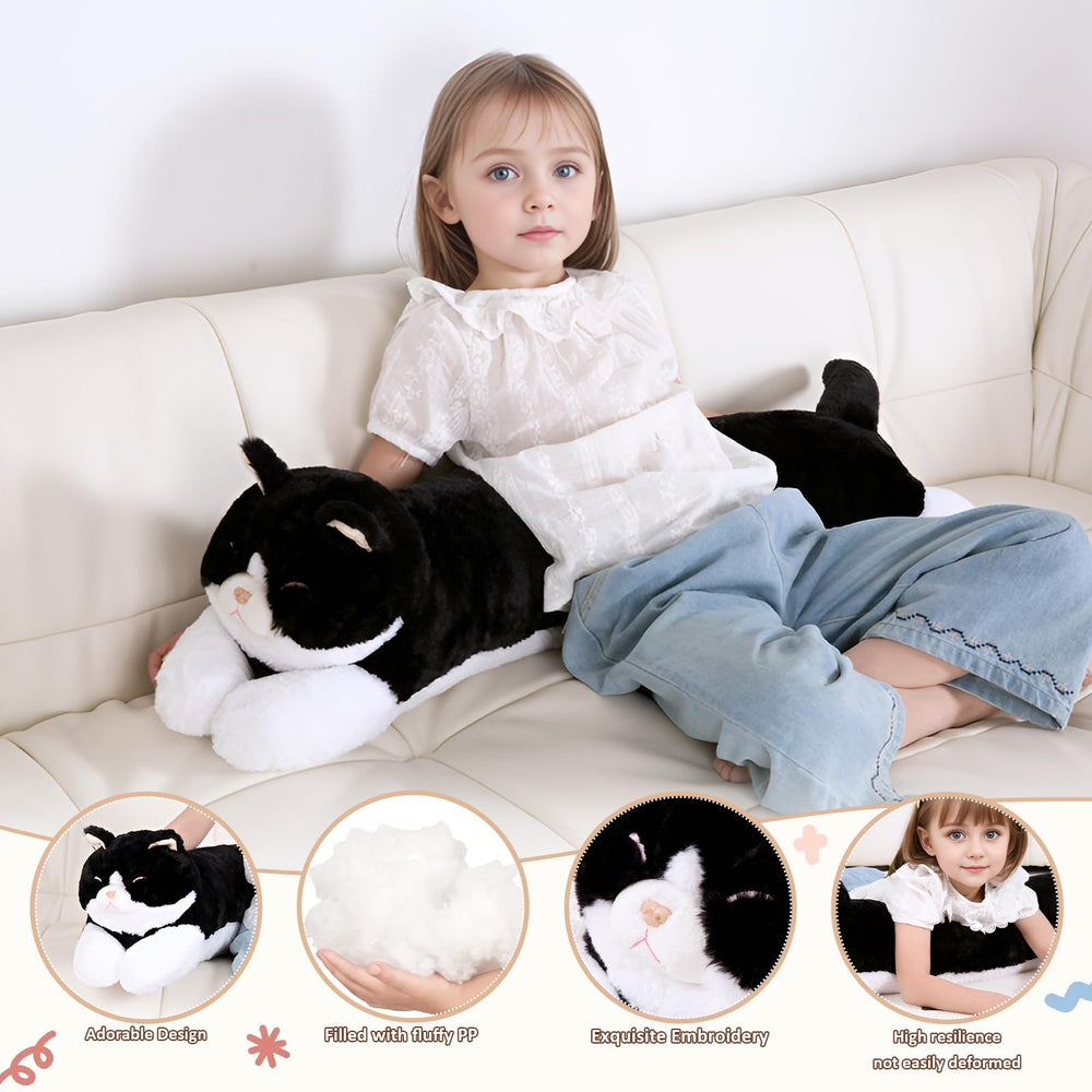 MMguai jumbo cat plush doubles as a cozy nap pillow and decor