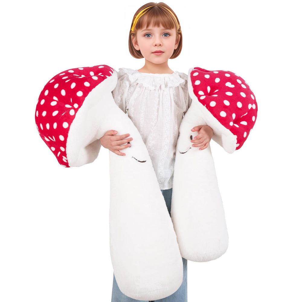 Versatile cuddle pillow used as back support during reading or lounging.