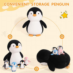 MMguai baby penguin plush three shows durable fill for naps